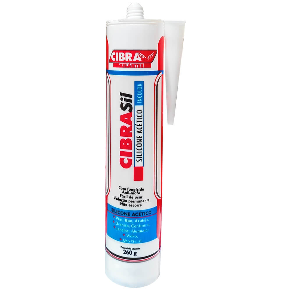 Silicone Acetico Incolor 240g Cibra Distribuidor Atacadista